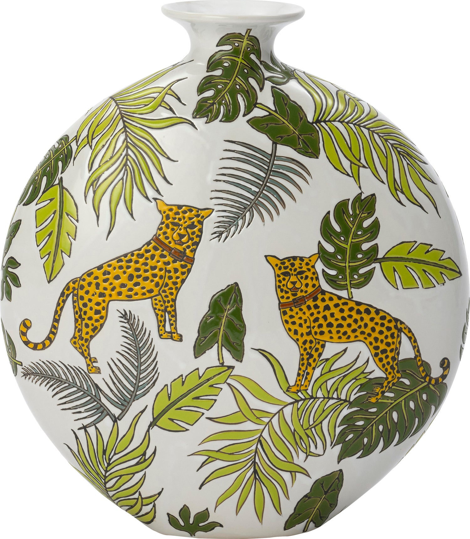 Intratuin vaas Vinca wit / groen 30 x 13 x 33 cm