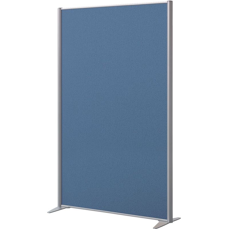 Cloison acoustique pleine B-Zen - Tissu Bondai - Pied fixe couleur aluminium