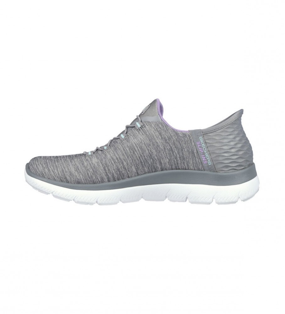 Tênis Skechers Heathered Mesh Bungee Cinza