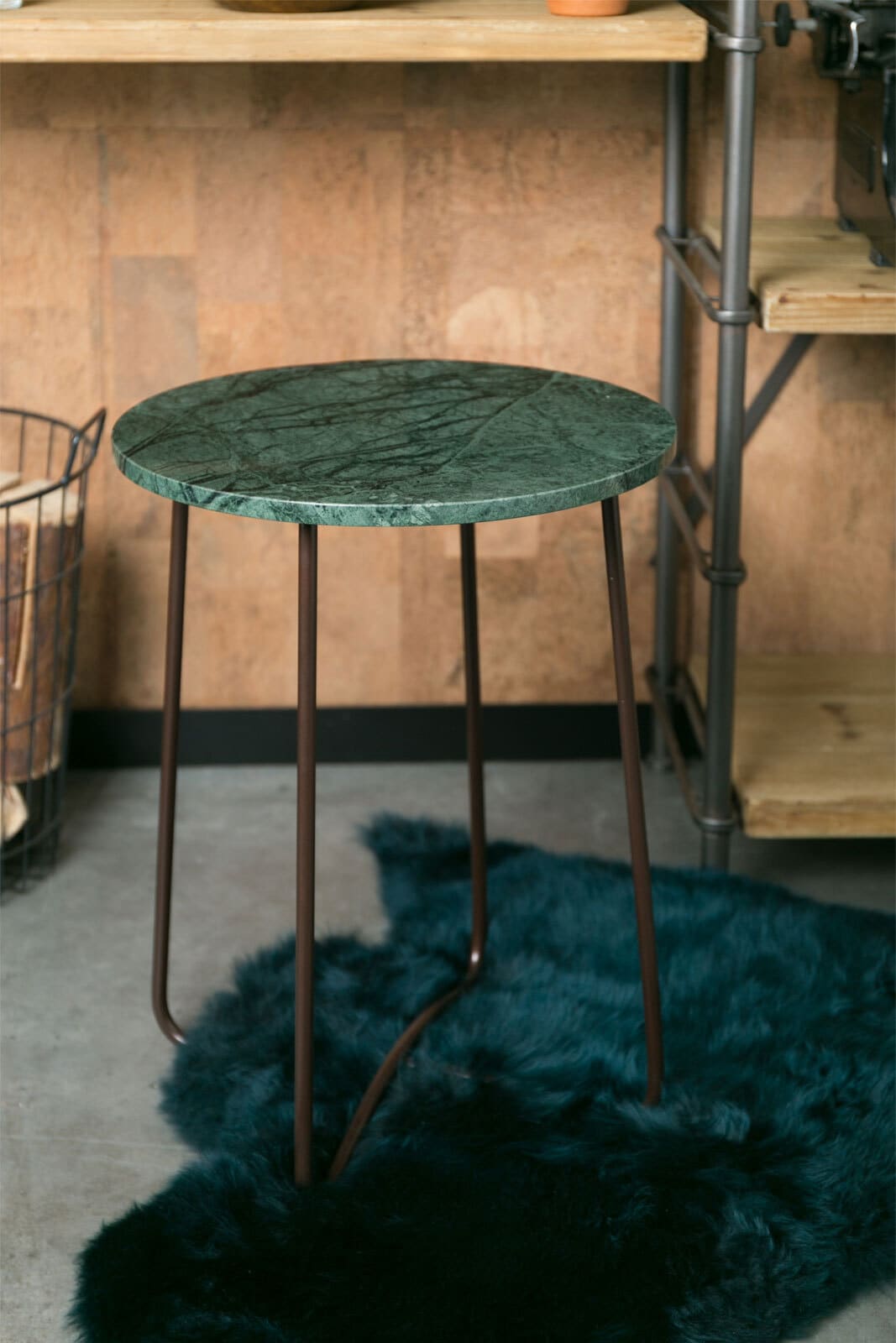 zuiver Beistelltisch rund EMERALD 41 cm Marmor grün