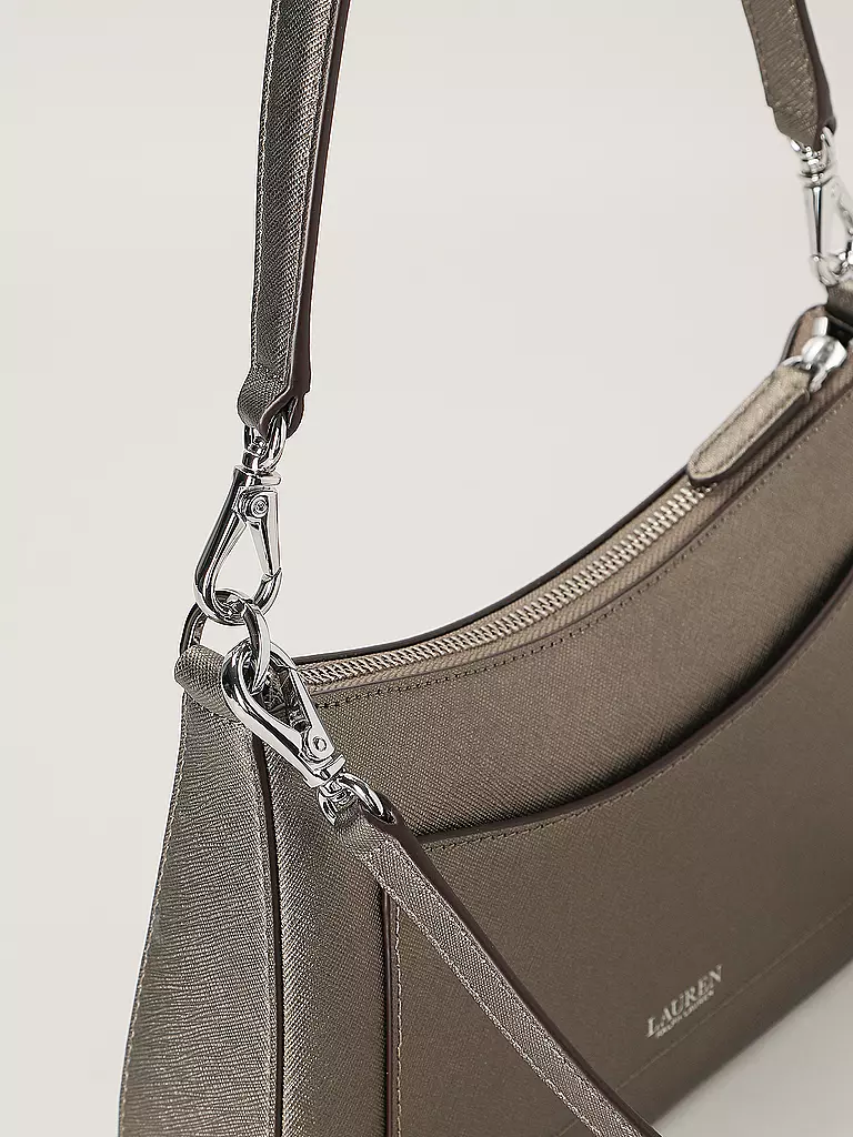 LAUREN RALPH LAUREN Ledertasche - Henkeltasche DANNI 26 Medium silber