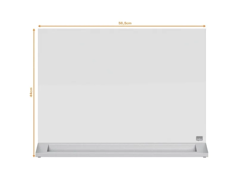 Nobo magnetisk skrivebords whiteboard med glasoverflade 585x447 mm Brilliant hvid