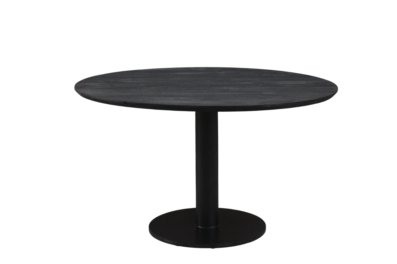 Eettafel Berlijn rond 130cm zwart