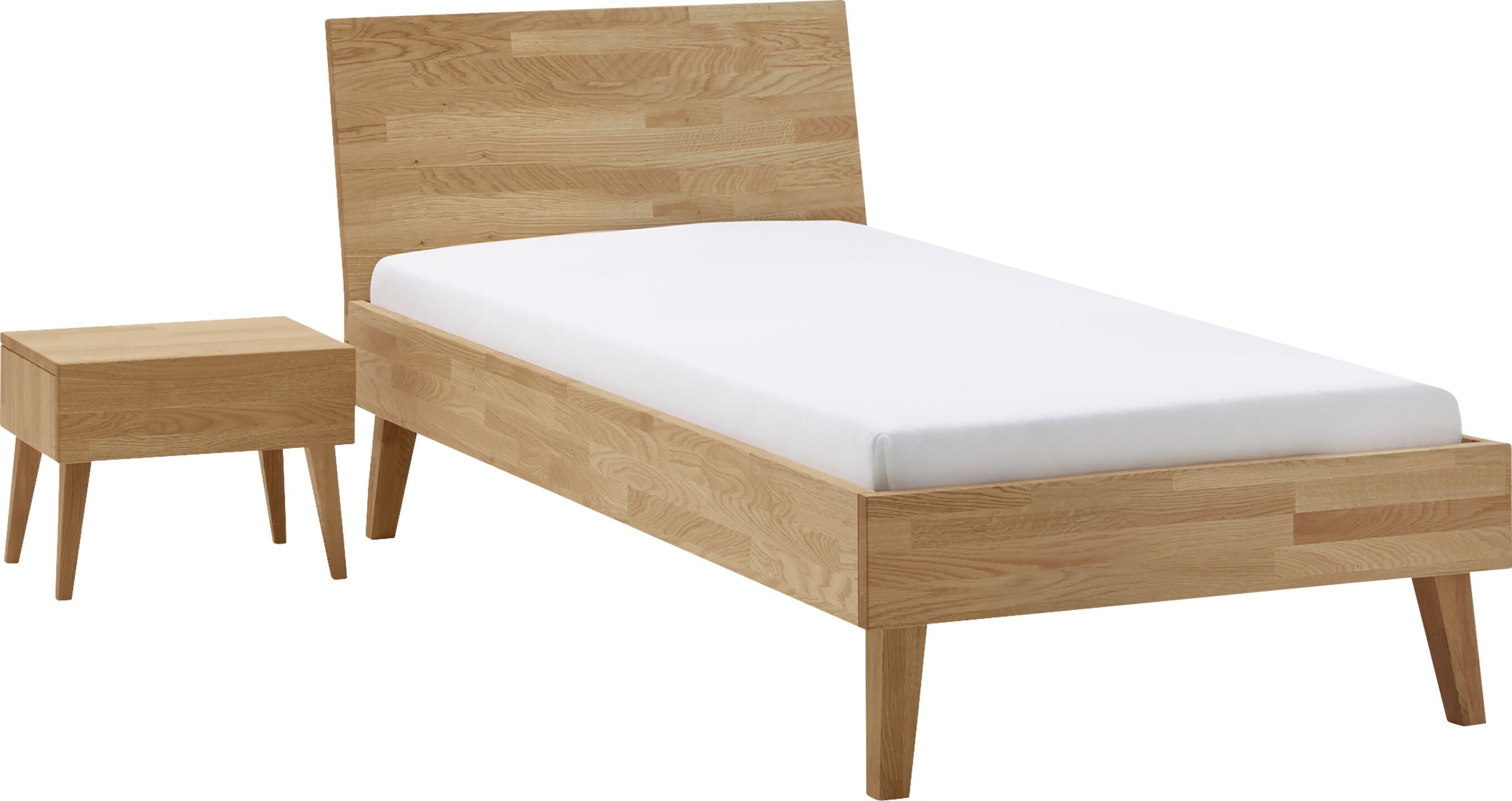 CARA Bett - Eiche / B: 90.0 cm x T: 200.0 cm