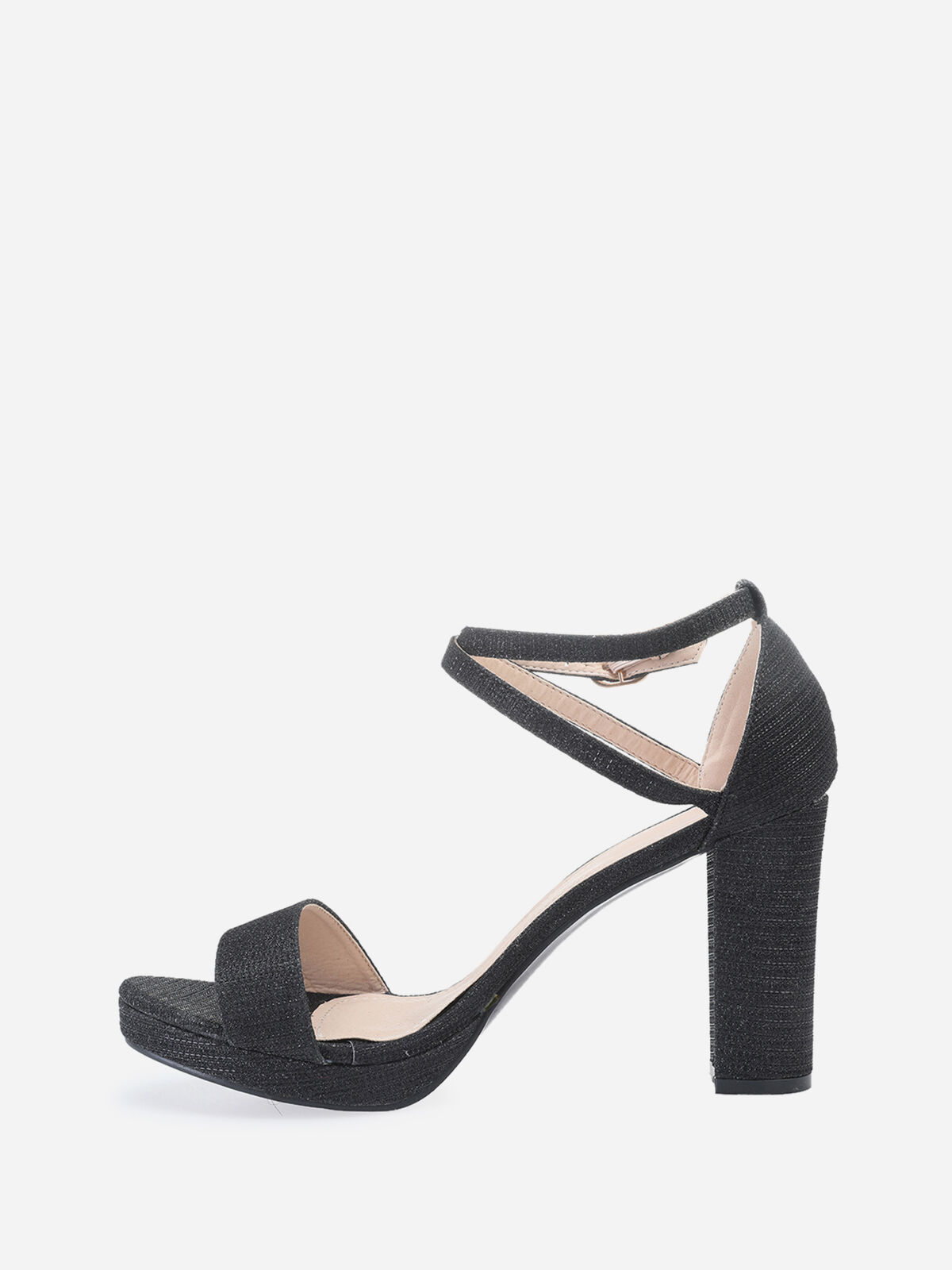 Sandales en lurex grandes tailles- Noir