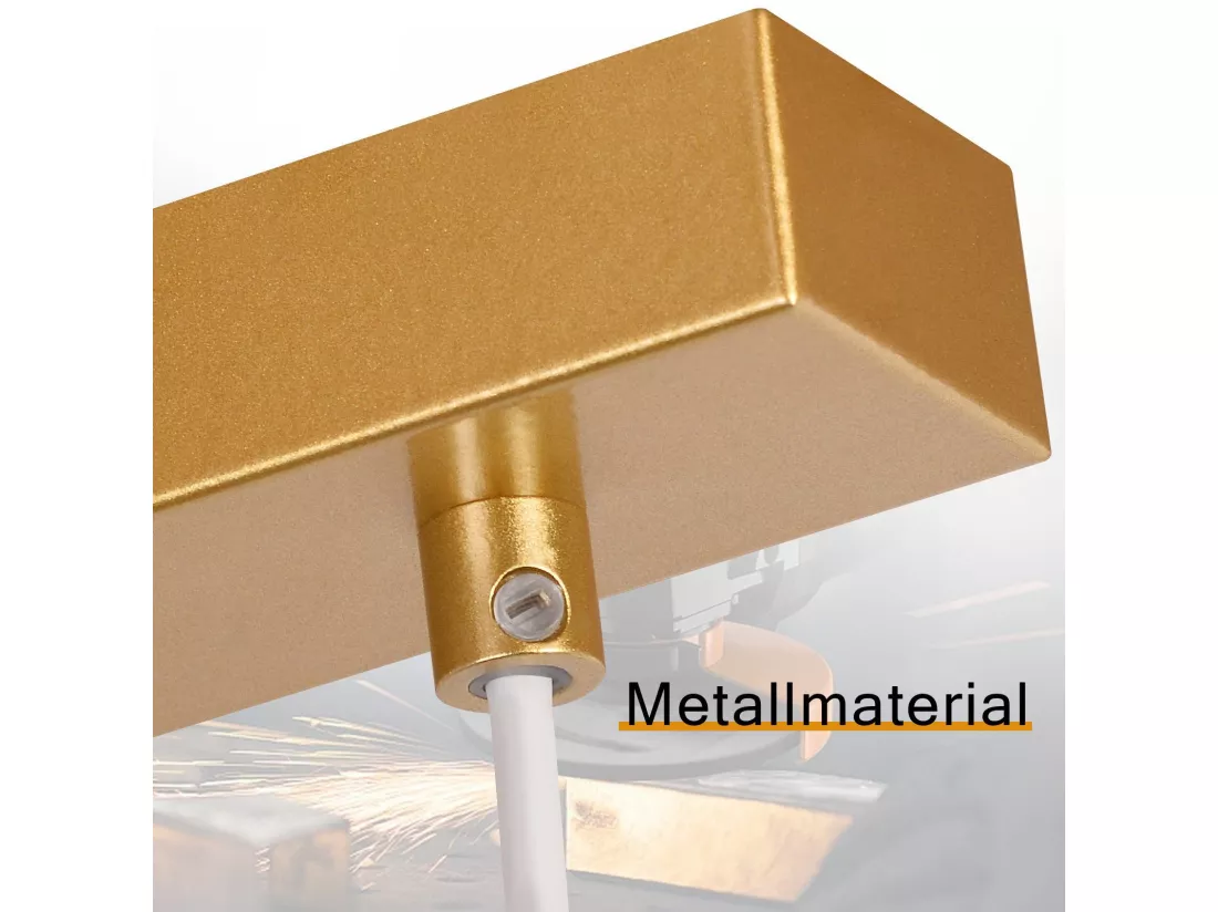 NETTLIFE Suspensions verre E27 Suspension 4 feux suspendue Hauteur réglable Lampe à suspension Moderne