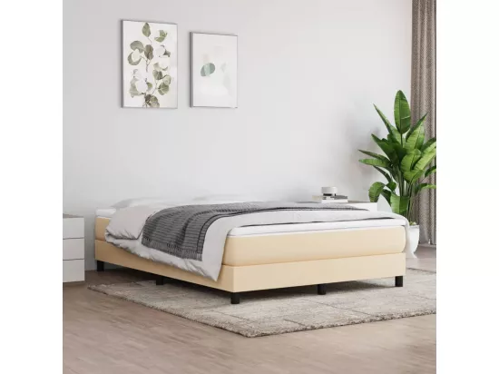 Sommier à lattes de lit Crème 140x200 cm Tissu