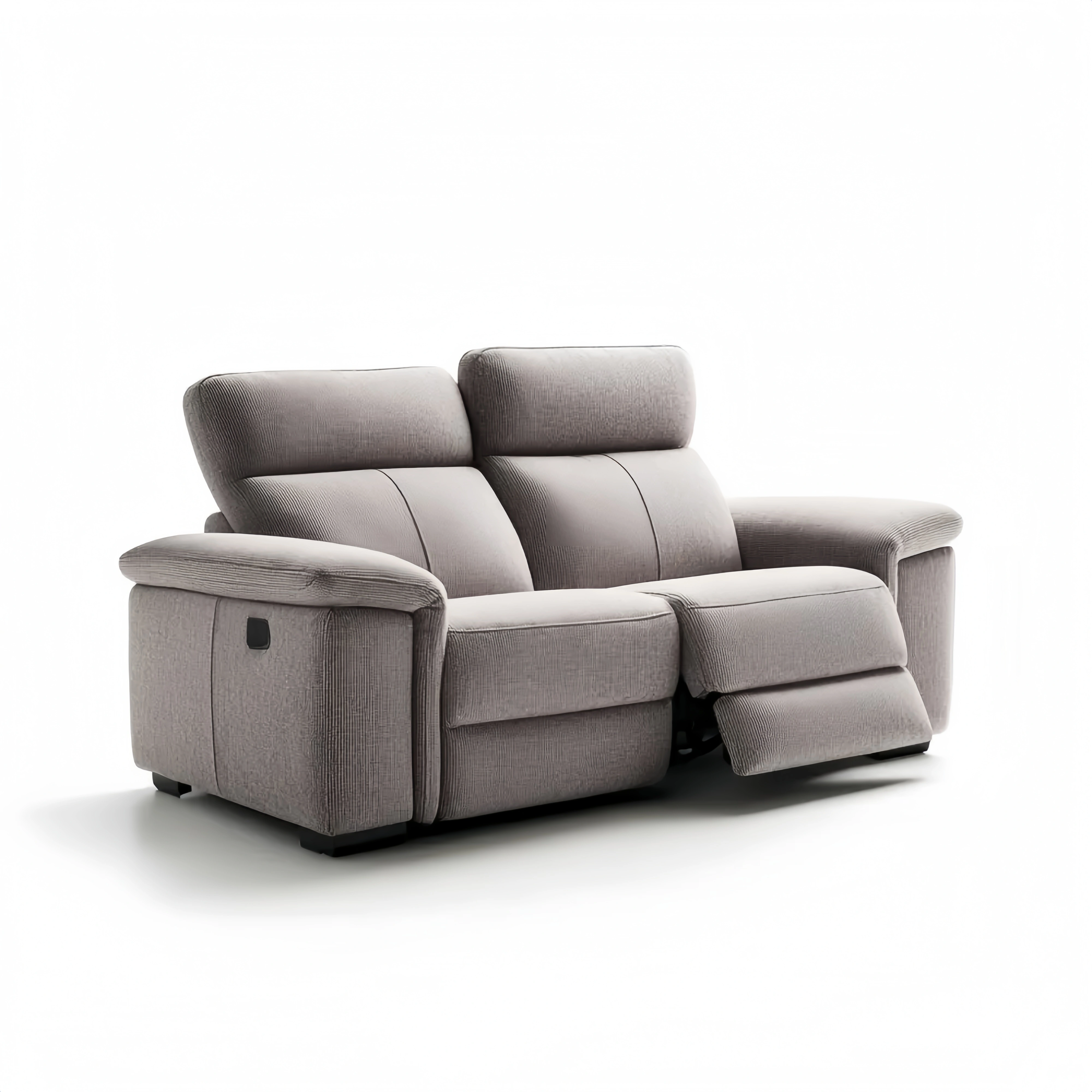2-Sitzer-Sofa Stoff 150x90x100 cm – Hellgrau – Verstellbare Rückenlehn