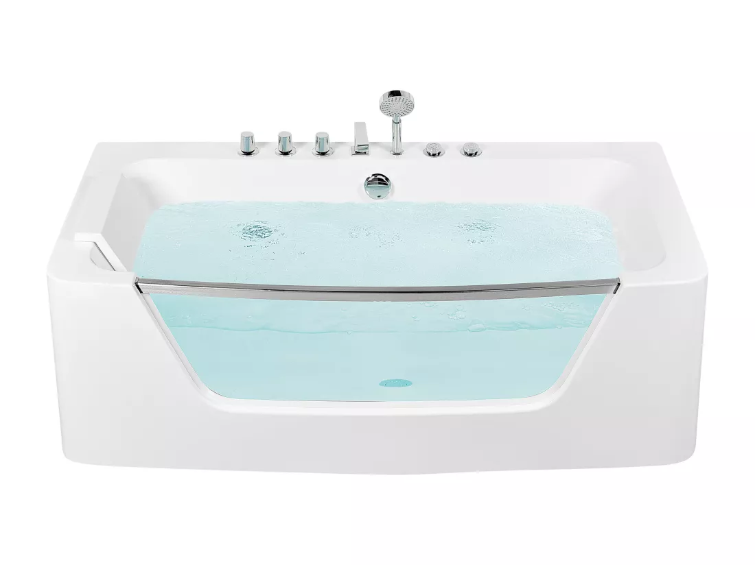 Baignoire balnéo blanche 170 x 85 cm BARRANCA