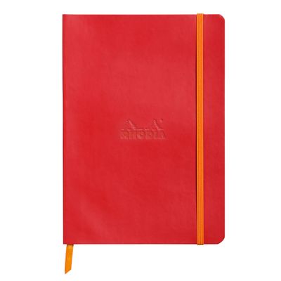RHODIA Rhodiarama - Carnet souple A5 - 160 pages - ligné - coquelicot