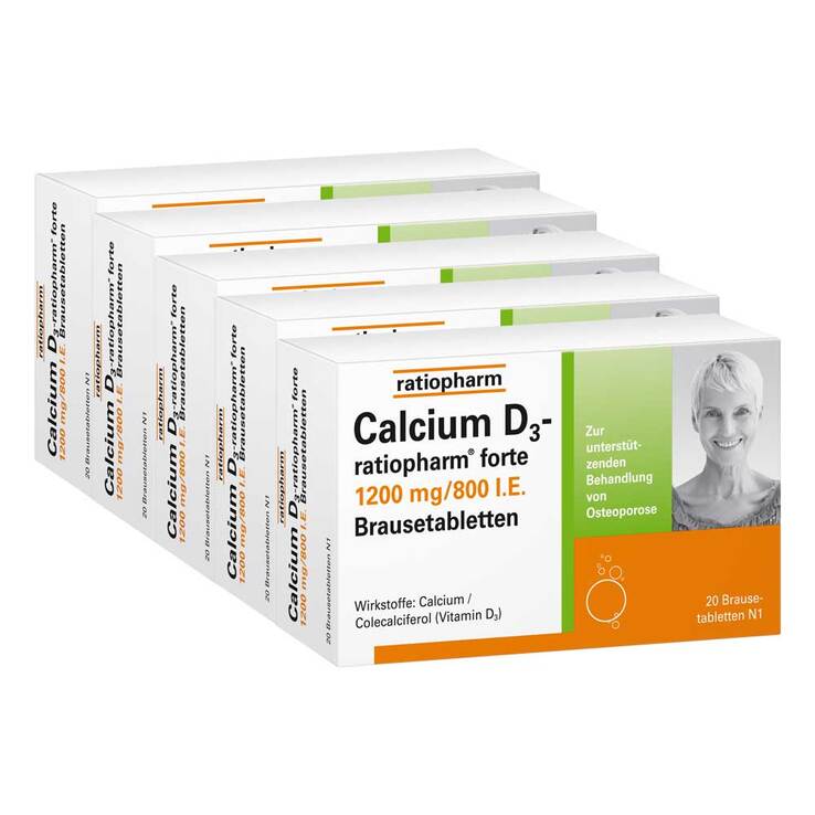 Calcium D3 ratiopharm forte Brausetabletten, 100 St