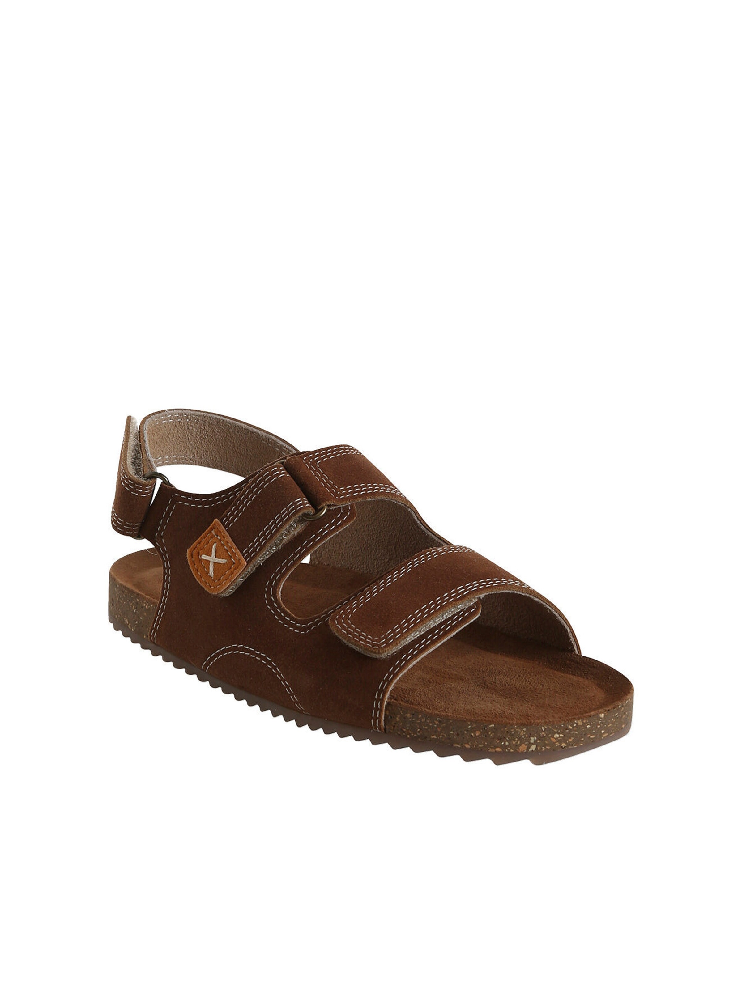 Vertbaudet Kinder Klettsandalen aus Leder camel