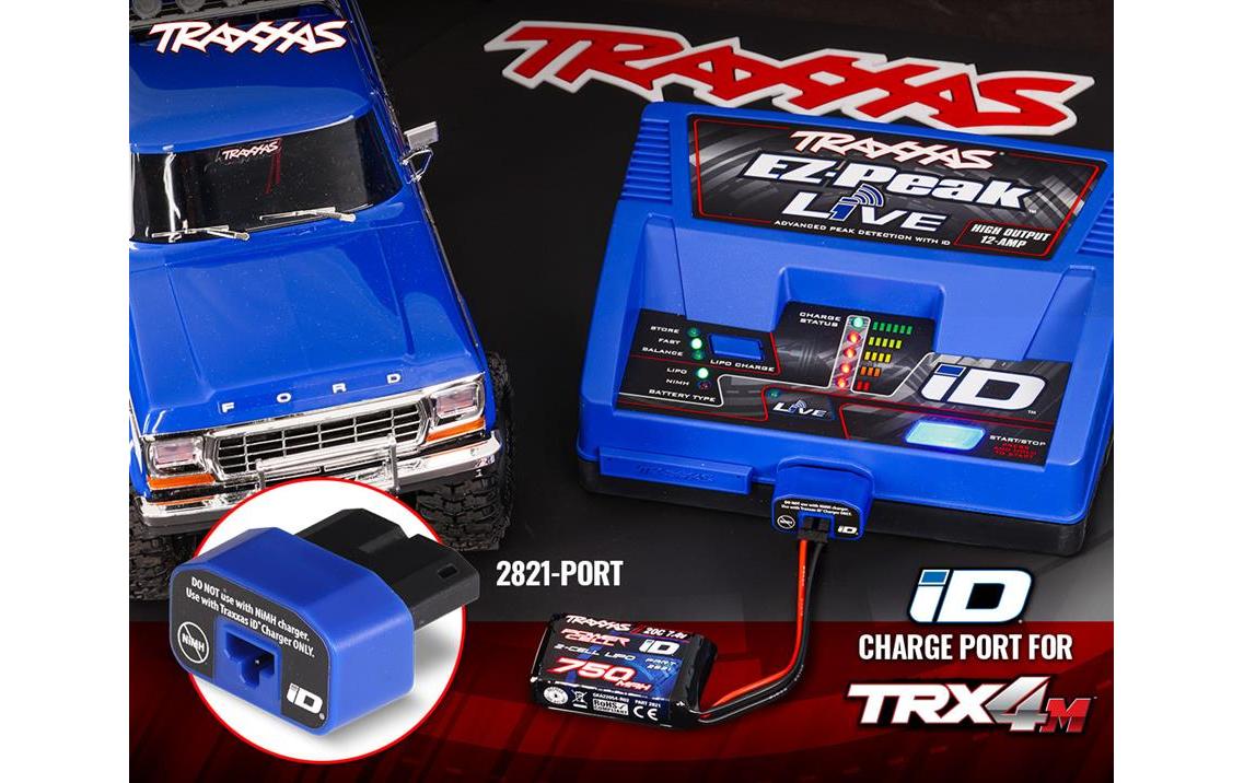 Lade-Adapter TRX-ID 2A für TRX-4MErmöglicht TRX-4M Akkus mit EZ-Peak Ladegeräten zu Laden