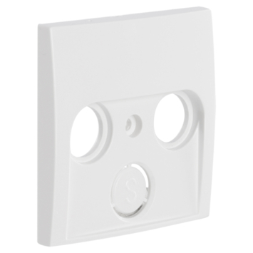 Berker S1 Centraalplaat Radio/TV Wit