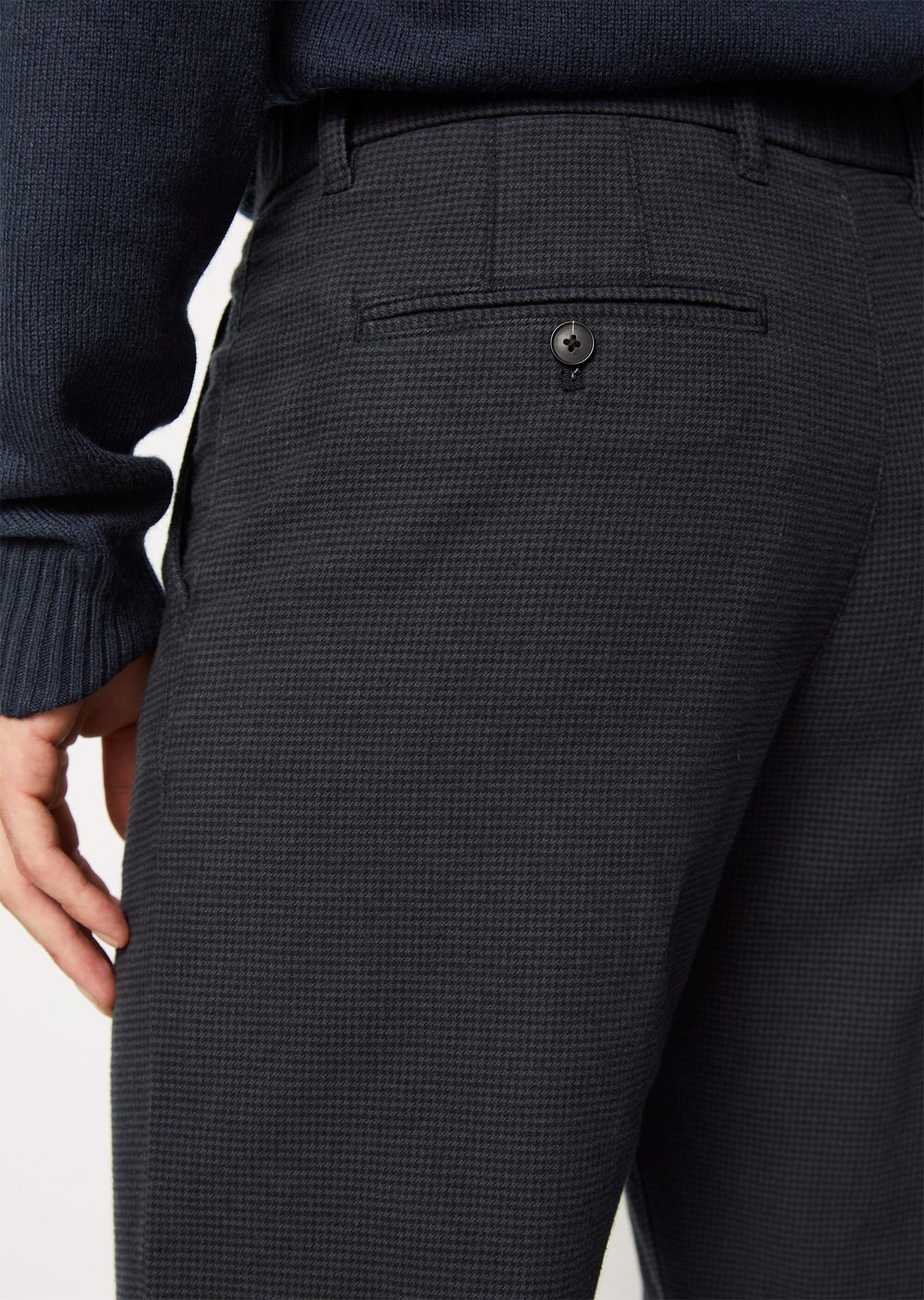 Hose Modell OSBY jogger tapered aus Bio-Baumwoll-Mix in Woll-Optik