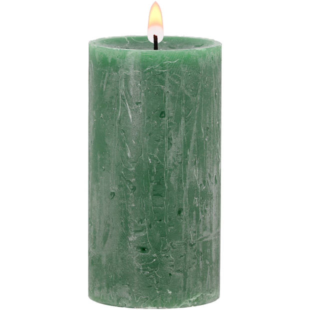 Blokker Rustieke Kaars - 7x13 cm - Dennengroen