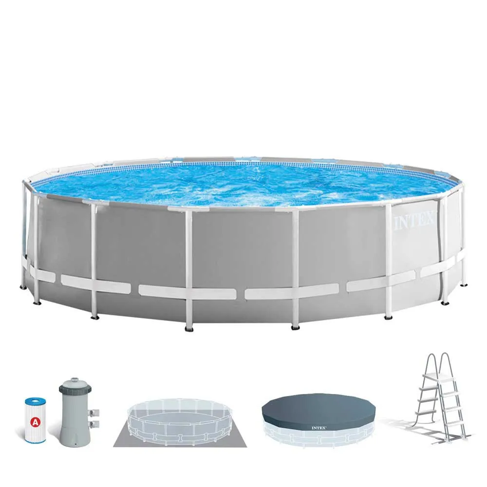 Intex Prism Ø 457x122 cm Stahl Runder Aufstellpool