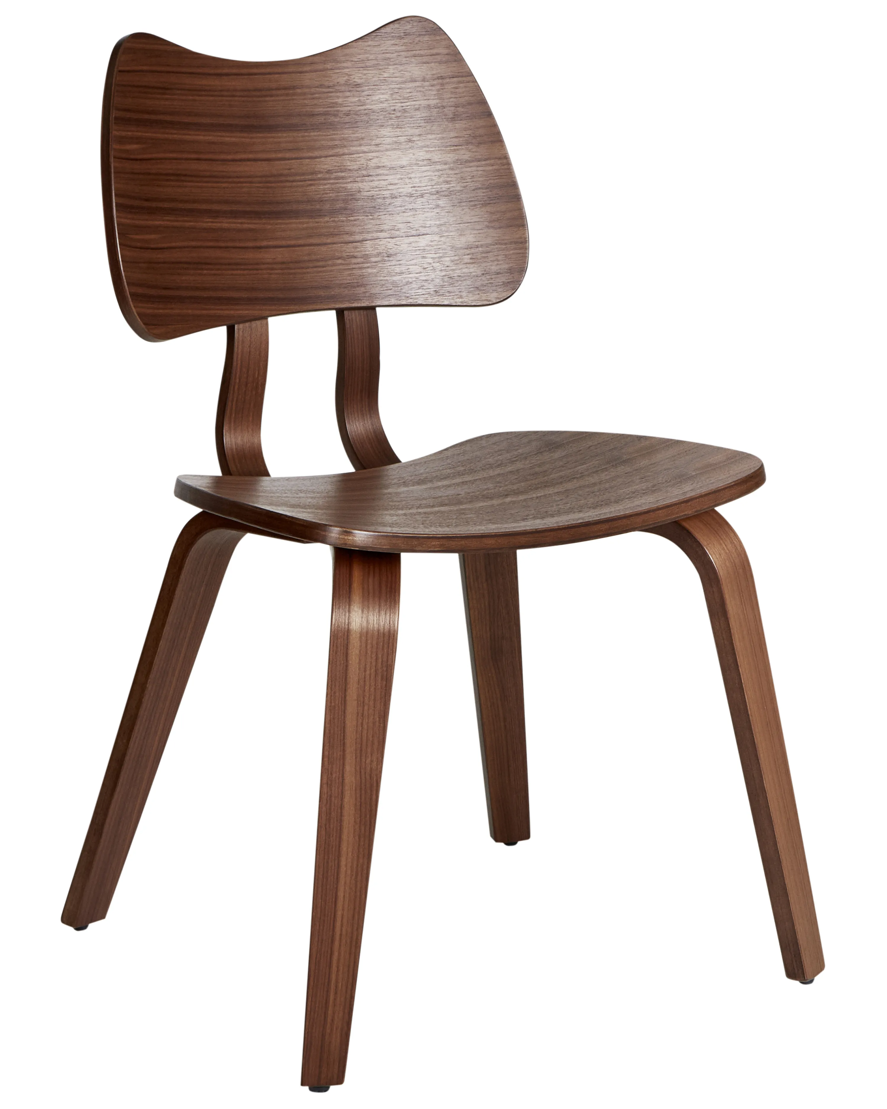 Set van 2 eetkamerstoelen DIANA Hout Donkerbruin