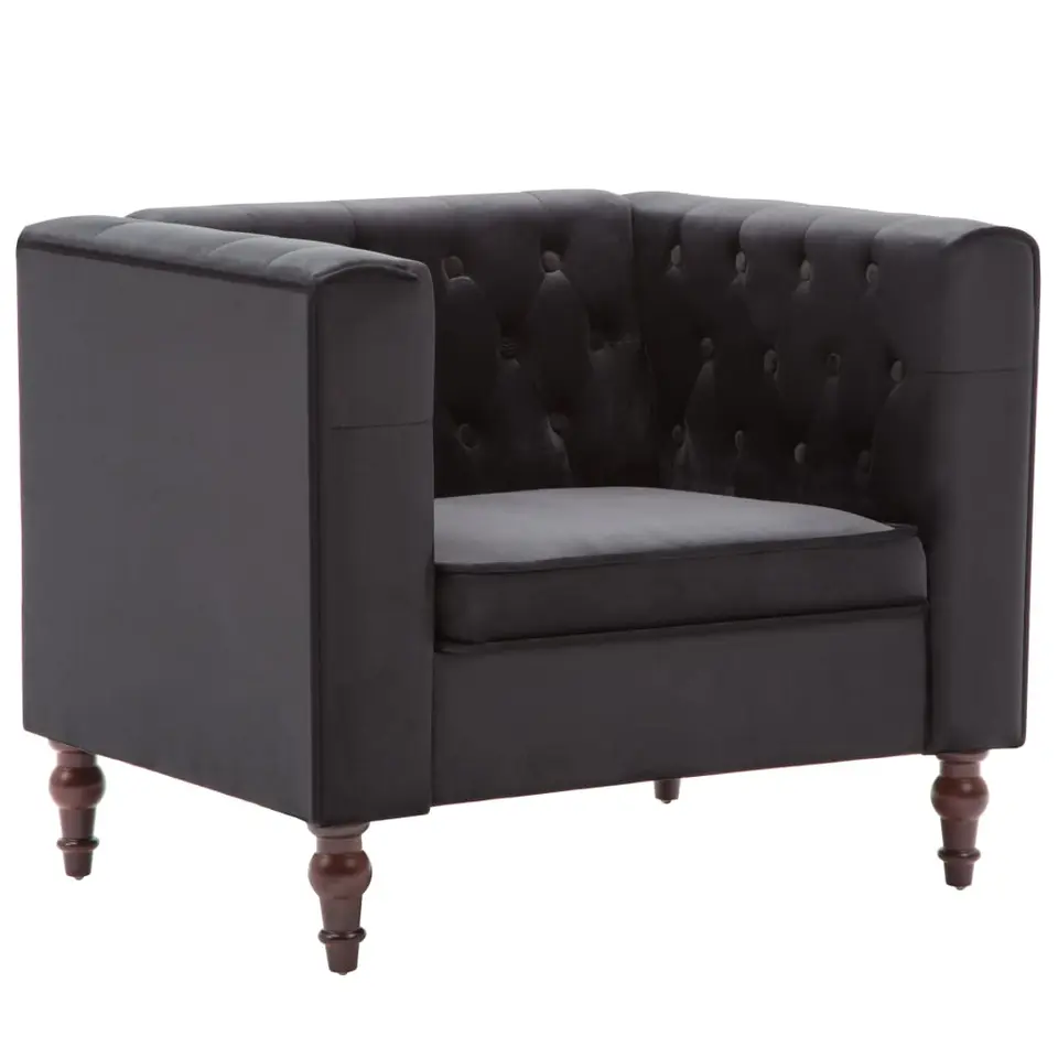 vidaXL - Fauteuil - Zwart - Stof