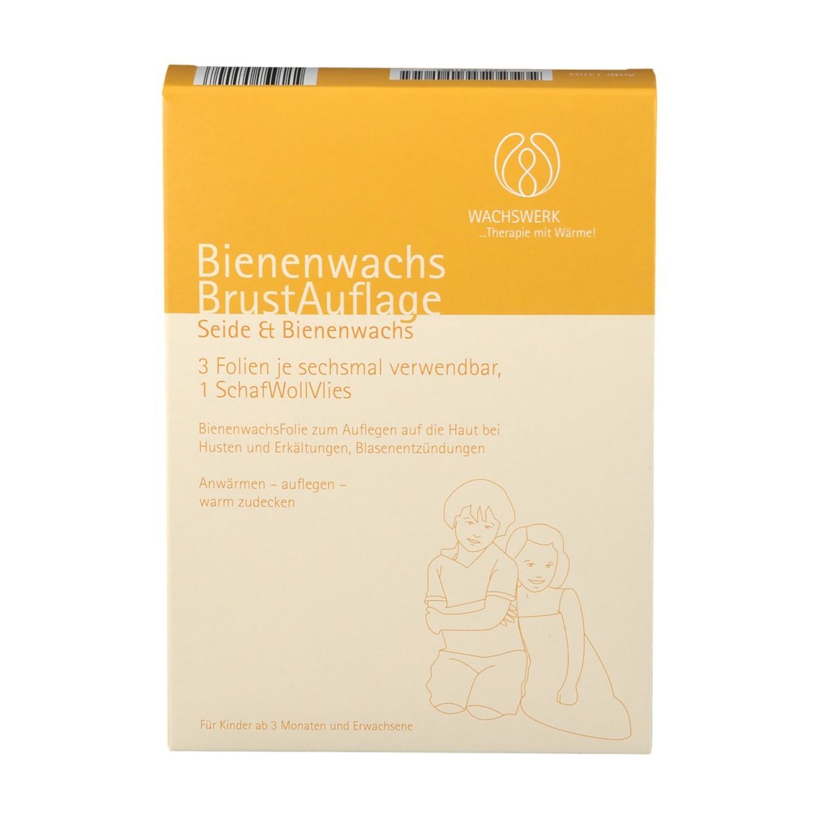 Bienenwachs BrustAuflage Seide & Bienenwachs & WolleVlies