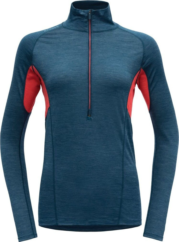 Running Merino 130 Zip Neck Dame Flood