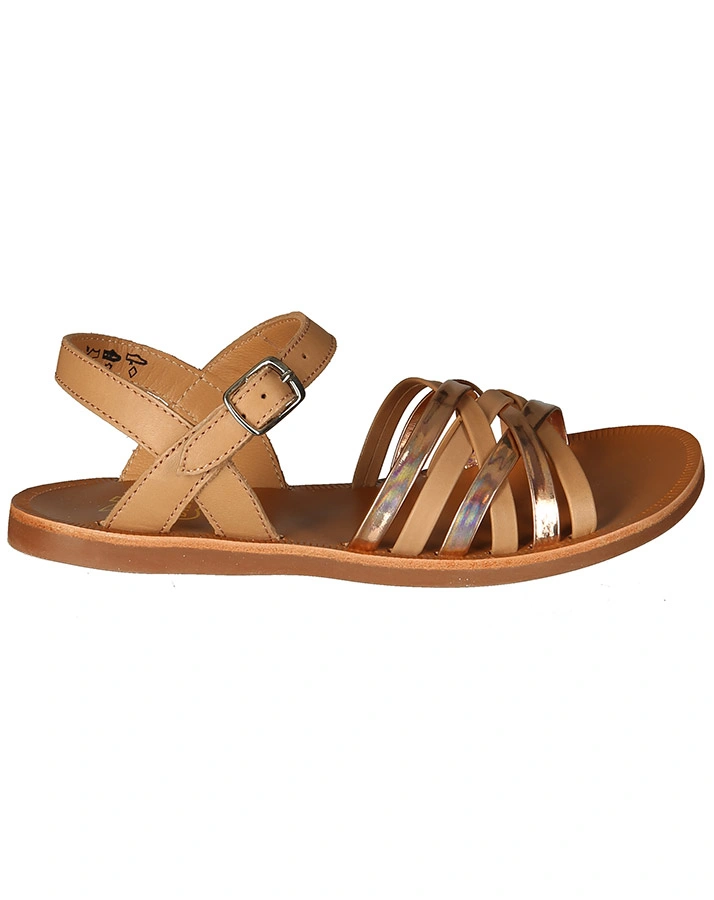 Sandalen LUX METALLIC in nude/roségold