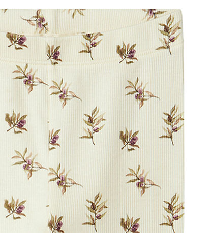 Lil' Atelier Leggings - Rib - NmfGavo - Turteltaube/Olive