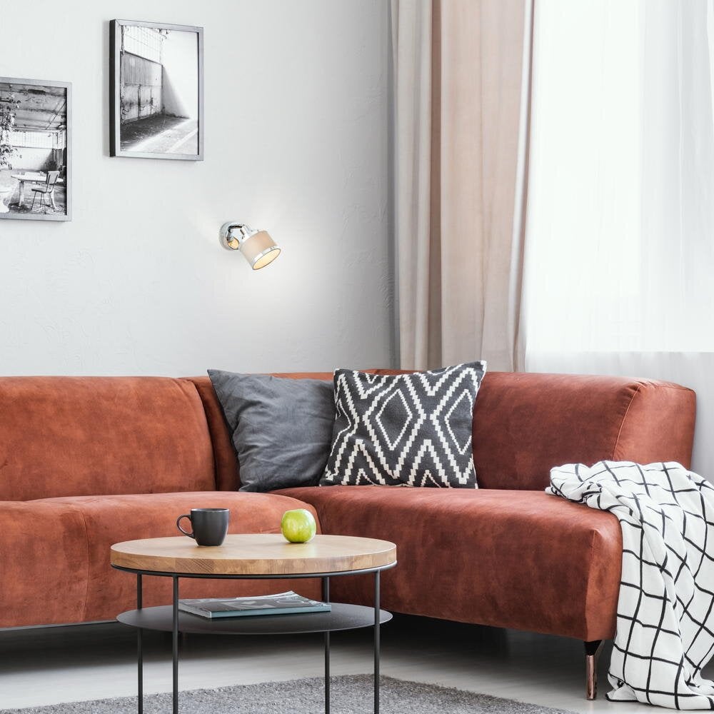 Wandlamp Alexia in grijs en chroom E14