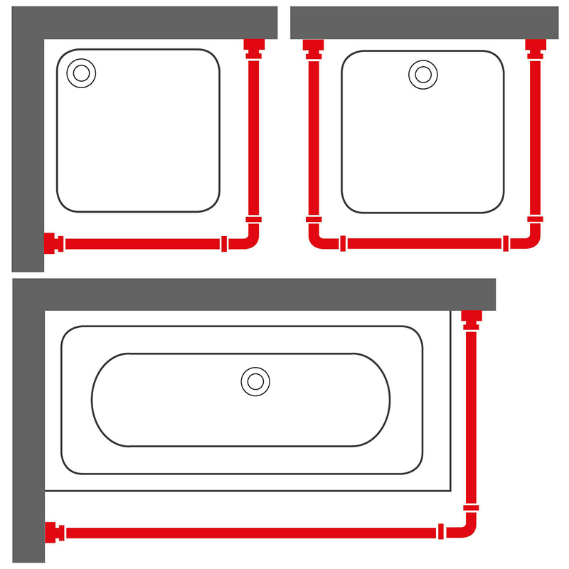 Sealskin Easy Roll douchegordijnstangset 90x90x90cm wit