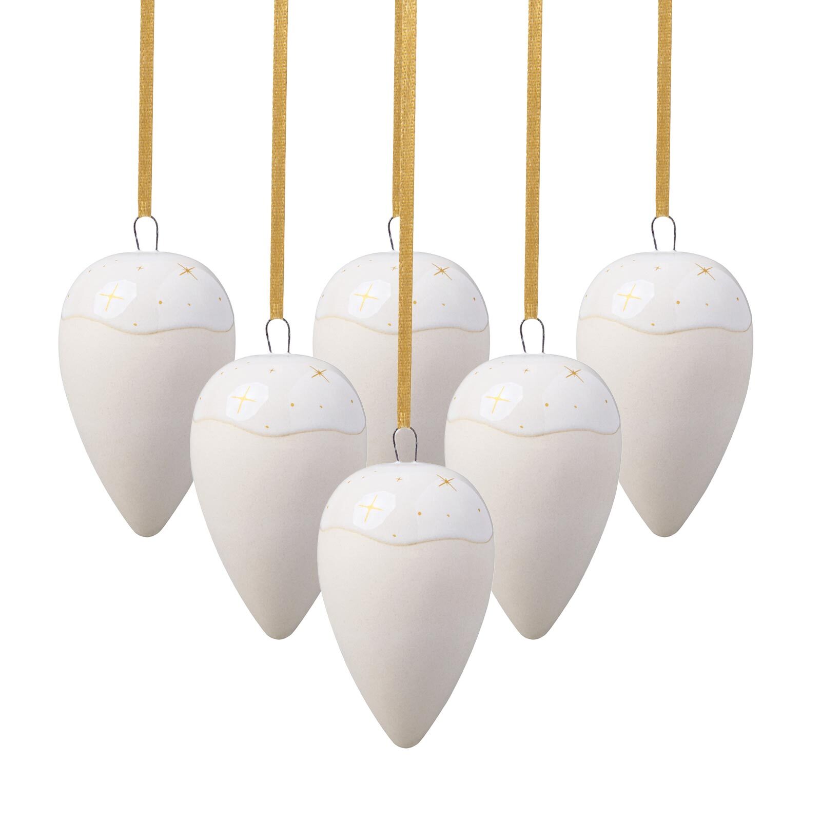 like. by Villeroy & Boch Ornamente Tropfen Winter Glow 6er Set
