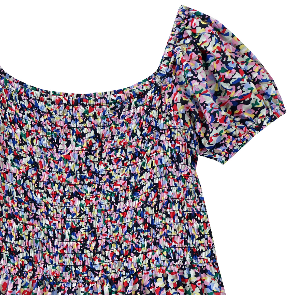 Beatwear Mädchen Kleid mit Blumen allover dunkelblau / bunt