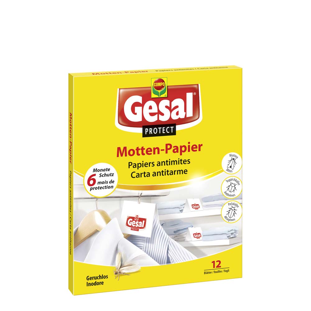 GESAL Motten-Papier<br>12 Stück