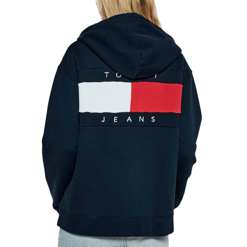 Tommy Hilfiger Sweat Zippé Marine Femme Tommy Hilfiger Blocking