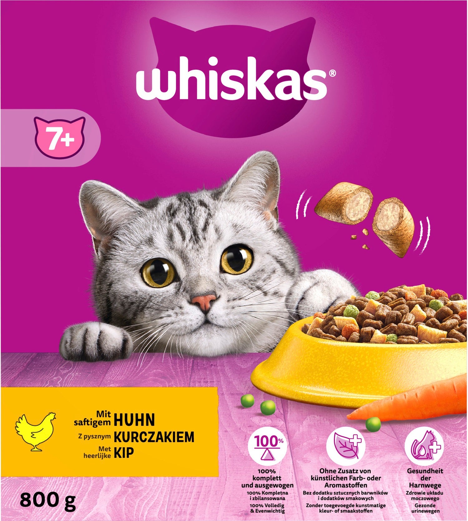 Whiskas kattenbrokken senior kip 800 g