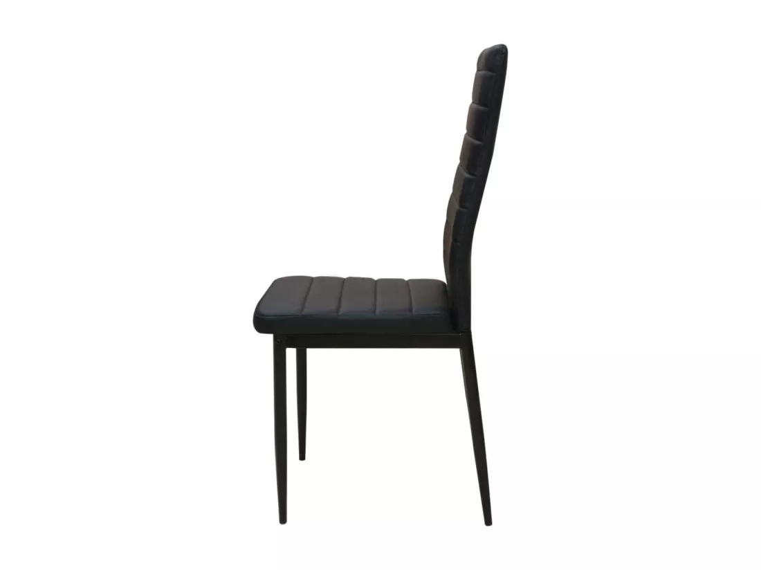 Ensemble de table et chaise de salle à manger 3 pièces noir