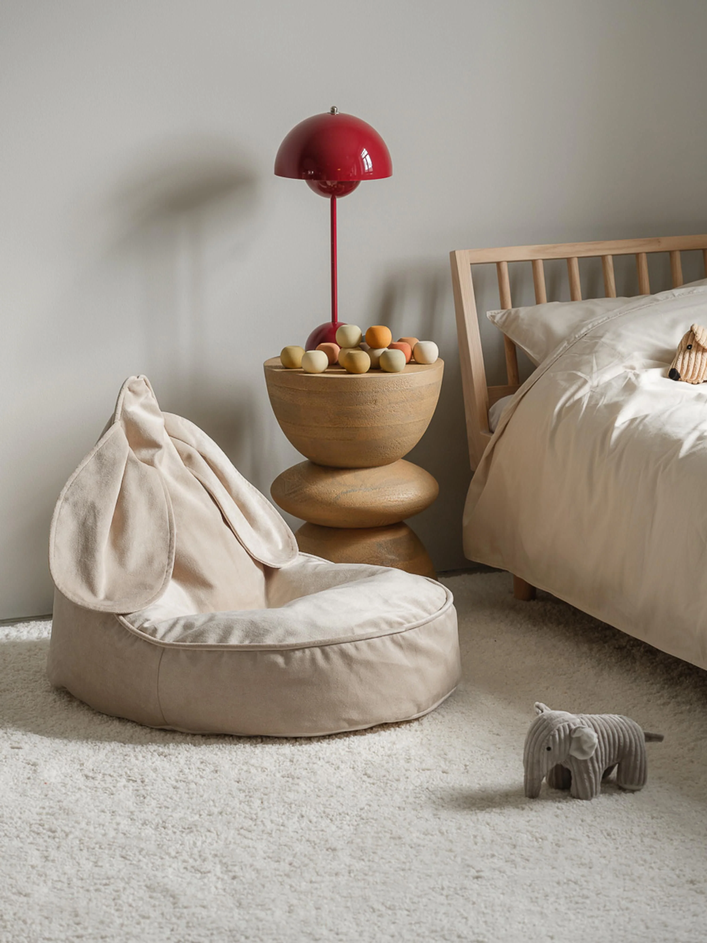 Kinderen fluwelen zitzak Bunny