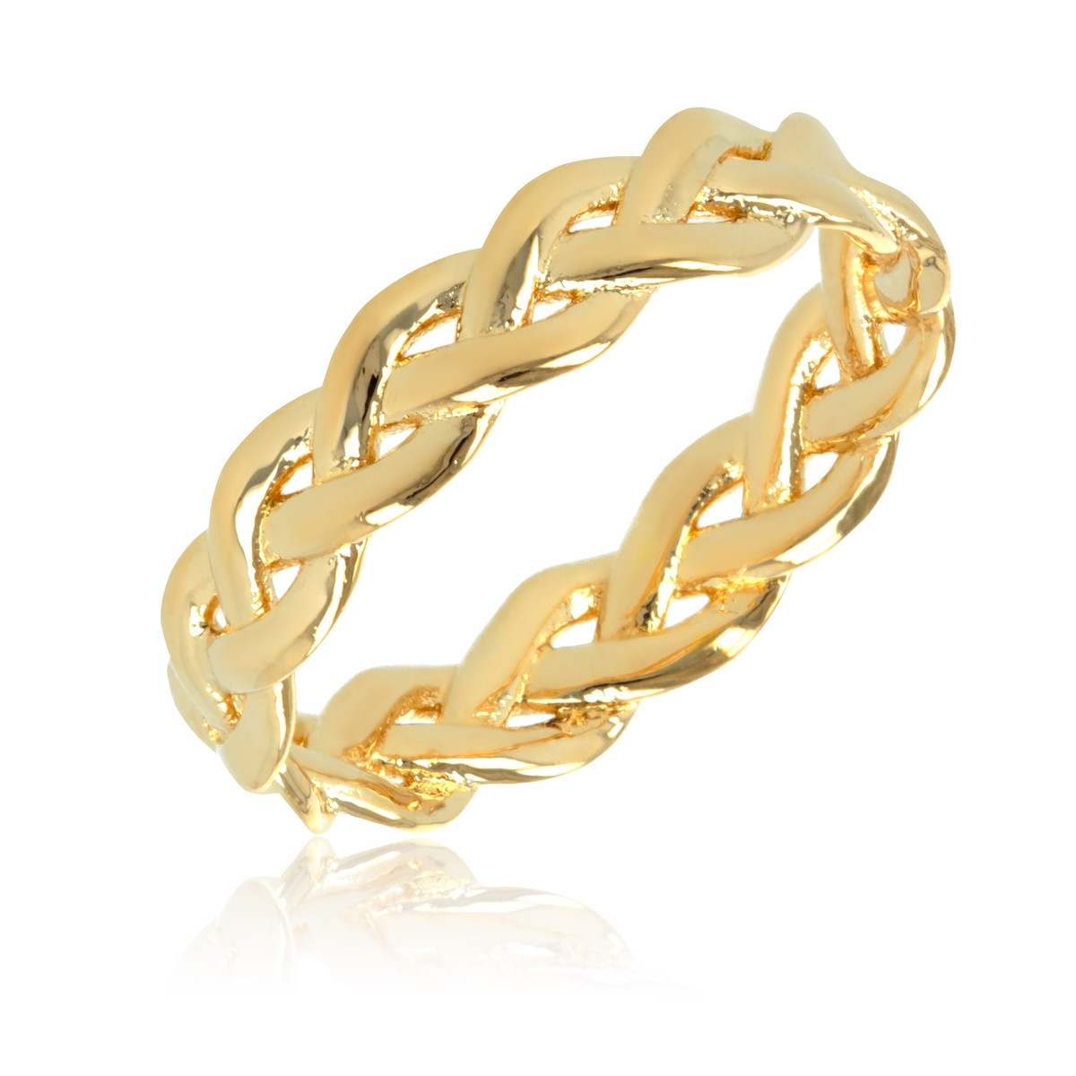 Bague plaqué or tréssée