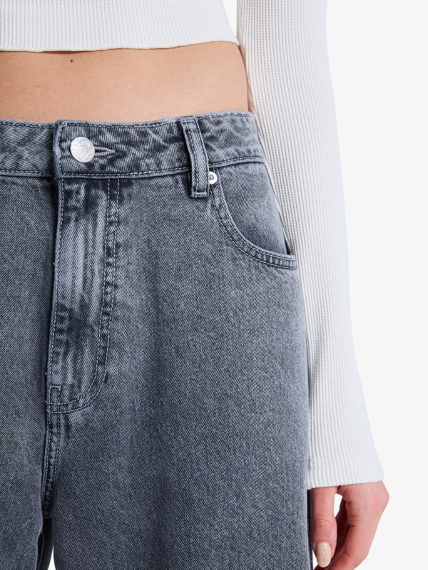 Laidback Low Lava Jeans à coupe ample Noir Femme