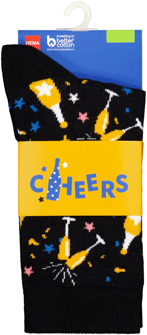 chaussettes avec coton cheers noir