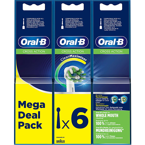 Oral-B CrossAction tandbørstehoveder 6-pak