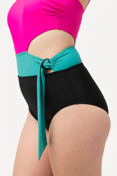 Badeanzug, Colorblocking, Softcups, neon berry