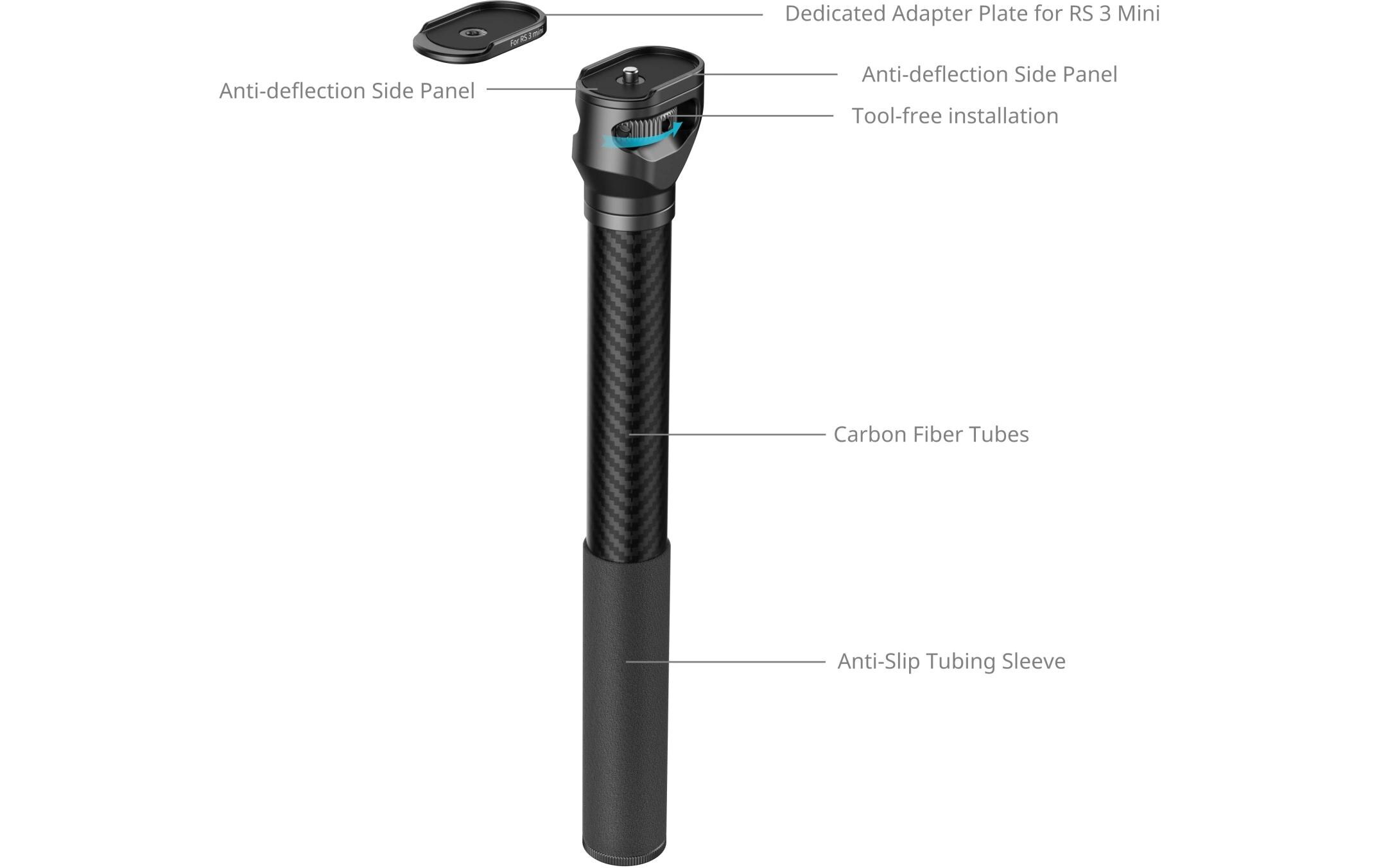 Verlängerungsarm für DJI StabilisatorKohlefaser-Verlängerungsstange für DJI-Stabilisatoren