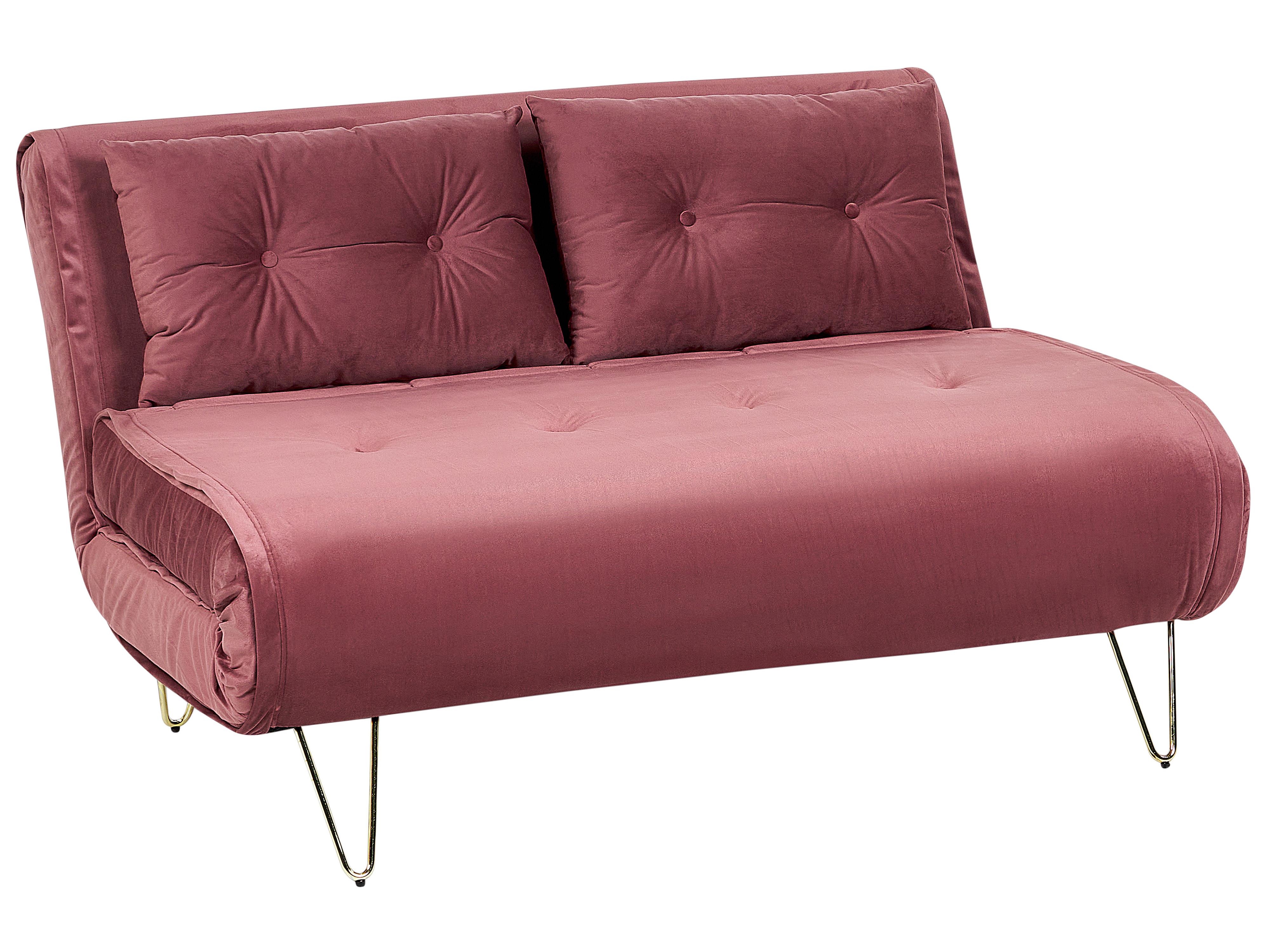 Bankenset 3-zits VESTFOLD Fluweel Roze