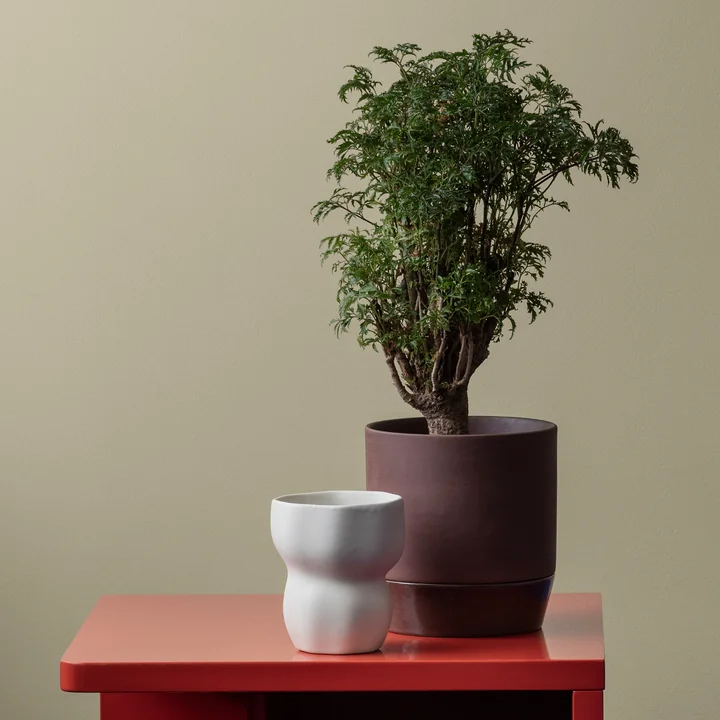 Broste Copenhagen - Denise Übertopf, Ø 21 x H 21 cm, red clay
