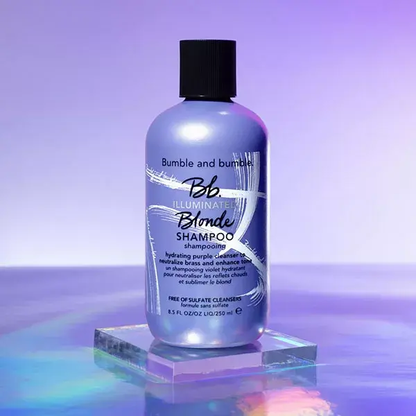 Shampoo Bumble and Bumble Bb.Illuminated Blonde, tom violeta, para realçar o loiro, 250ml