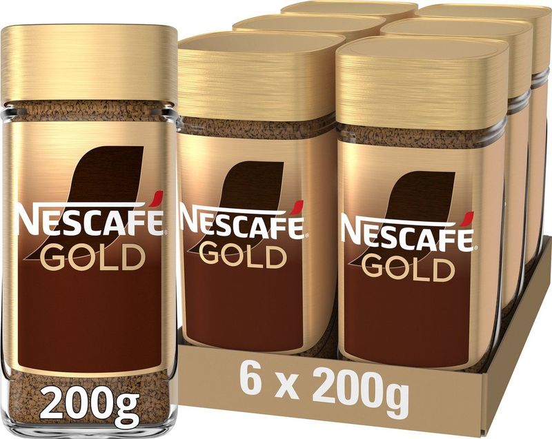 Nescafé Gold oploskoffie - 6 potten à 200 gram