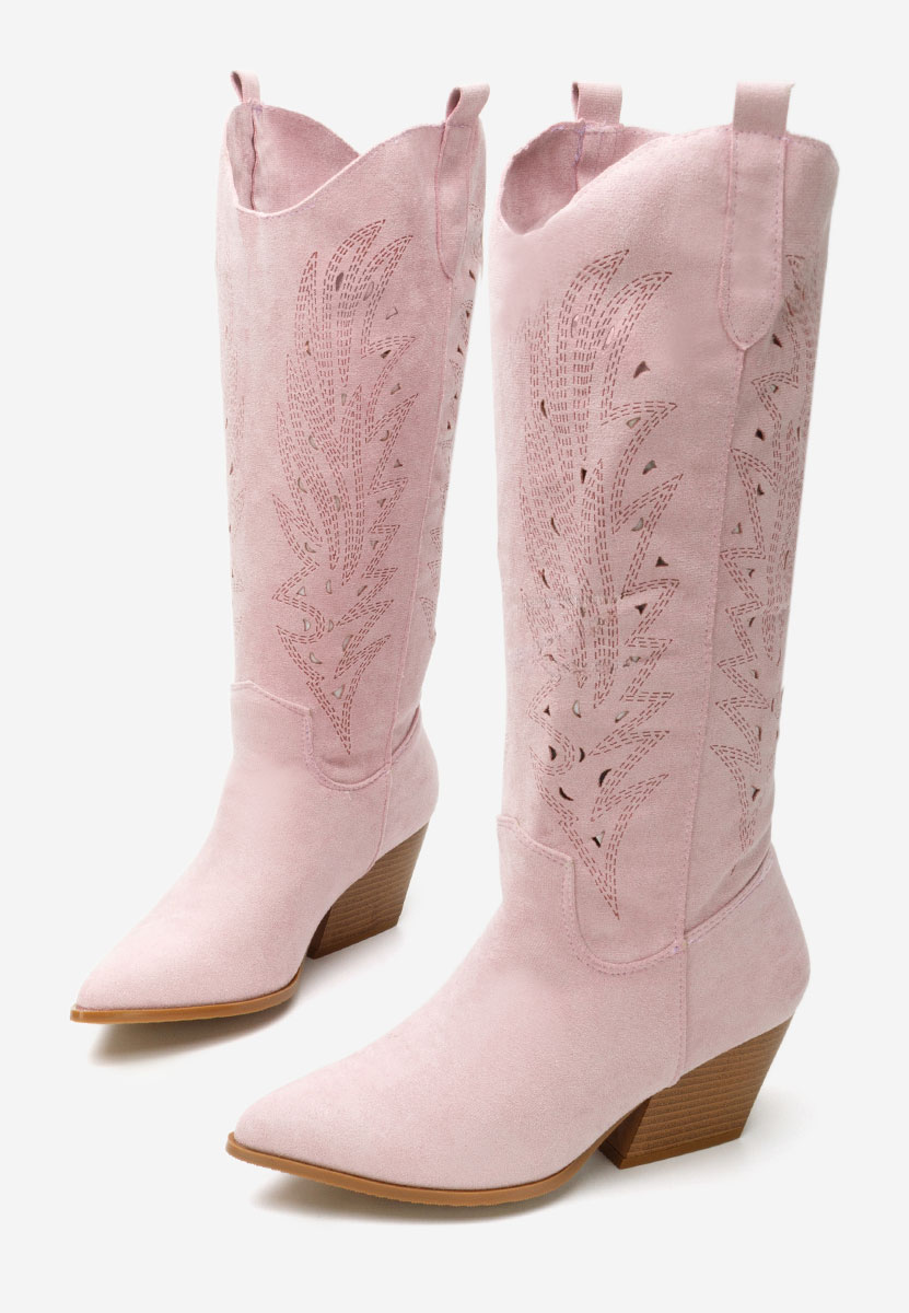 Bottes cowboy femme mauves Indaia