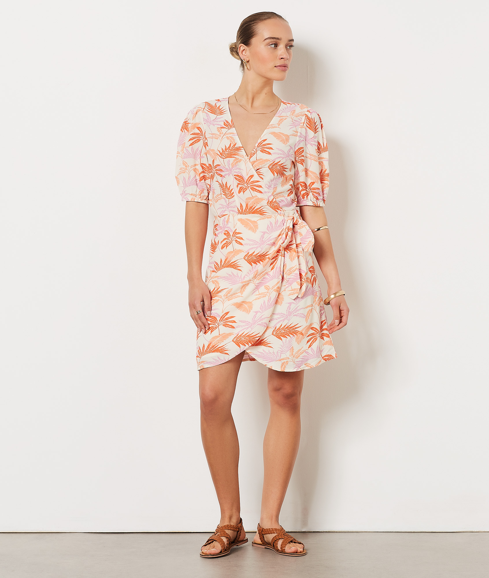 Robe portefeuille imprimée