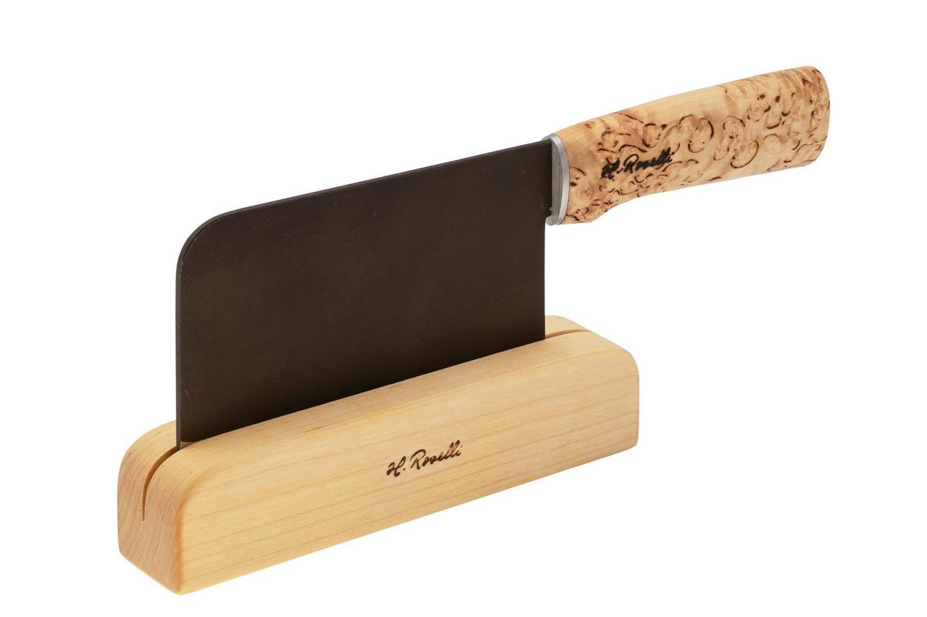 Roselli Chinese Chef Knife R730 Carbon Steel, Curly Birch, Chinees koksmes, 15.5 cm