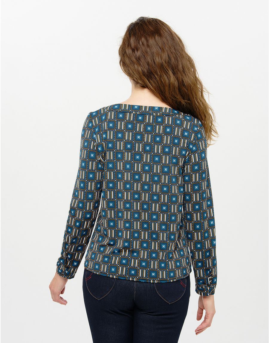 T-shirt imprimé bleu